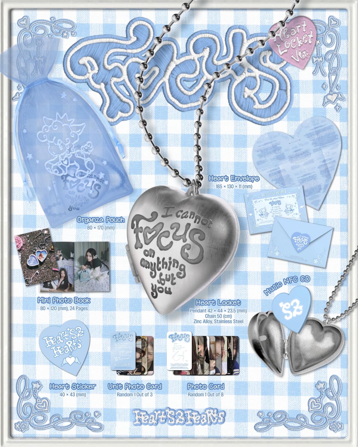 Hearts2Hearts FOCUS 1st Mini Album (Heart Locket Ver.) : Amazon.fr